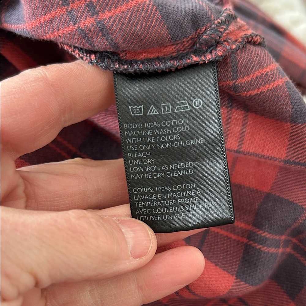 BDG Red and Black Checkered Button-Up Shirt Joanna Gaines Size Small - Picture 5 of 5